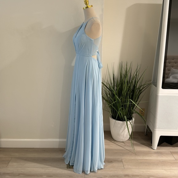 Azazie Evalleen Bridesmaid Dress in Sky Blue - Size 4 NWT - Picture 2 of 6
